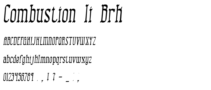 Combustion II BRK font
